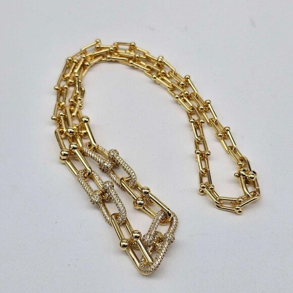 Auth Louis Vuitton Lock & Key w/unbranded 925 Pure Silver Gold plated Necklace - Picture 6 of 12